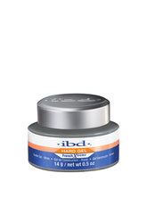 Front view of a 0.5 ounce container of ibd UV Xtreme White Builder Gel